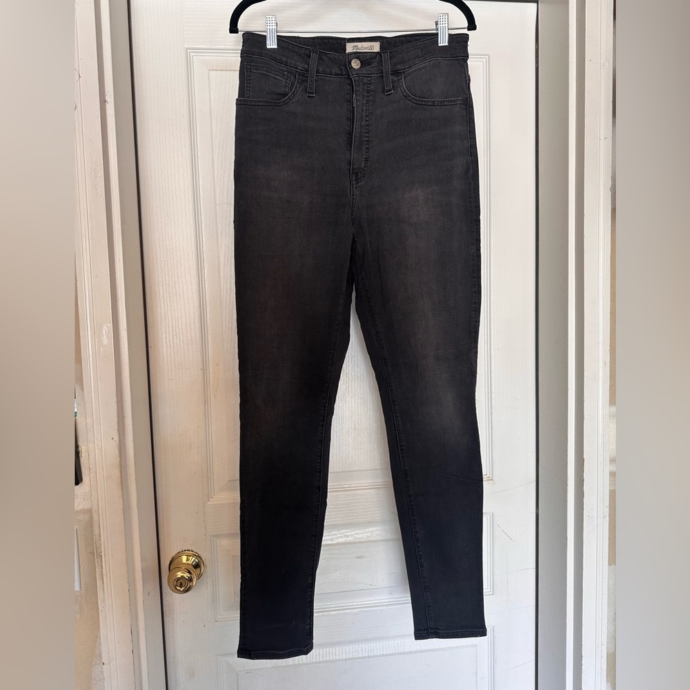 Madewell Women's Charcoal Black Skinny Jeans high rise-tall